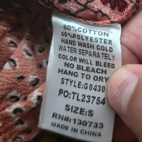 Umgee USA Floral‎ Print Dress Tiered Bell Sleeve Boho Bohemian Small S - Picture 4 of 16